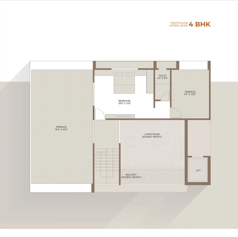 4BHK Penthouse Upper Level