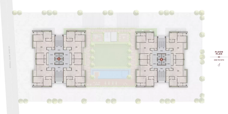 2nd to 18th Floor Plan